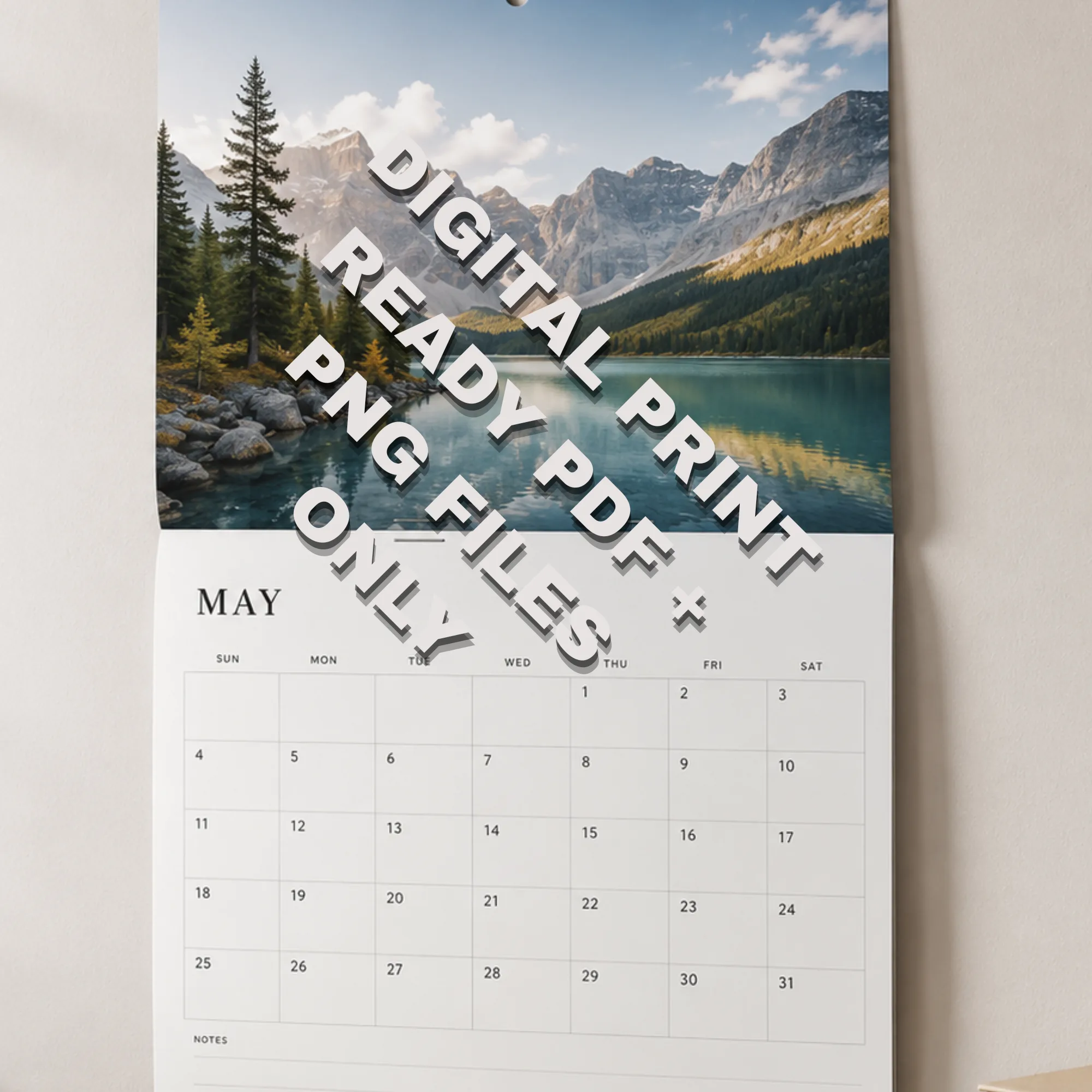 Custom 12-Month Digital Print-Ready Calendar — Personalized Design for $4.95 (regularly $9.95) from m MASSmedia in Eugene, OR